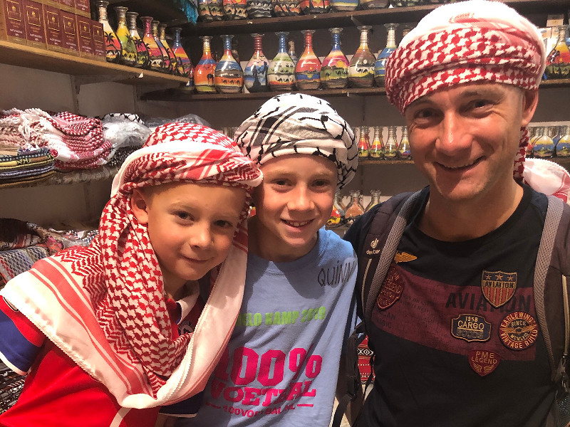 Verkleed als arabier in Jordanië