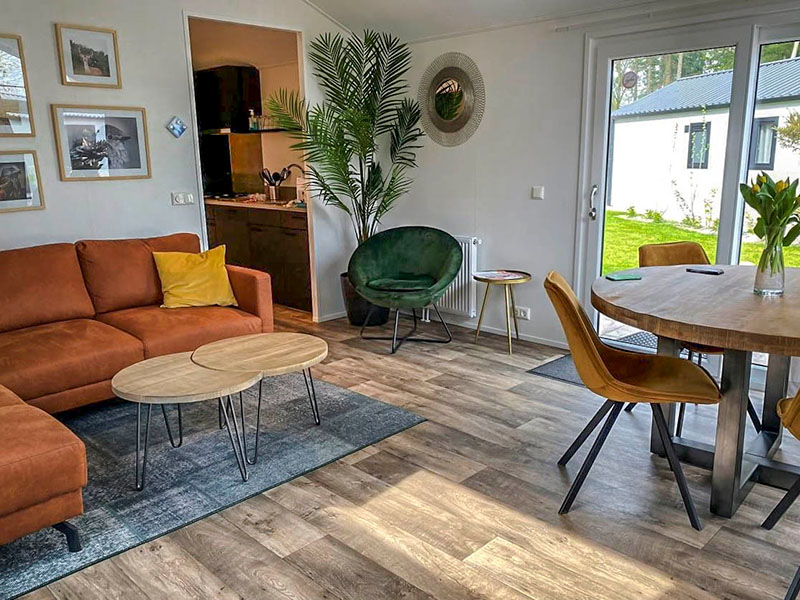 Het huisje van Annemarie en haar gezin bij Europarcs de Utrechtse Heuvelrug