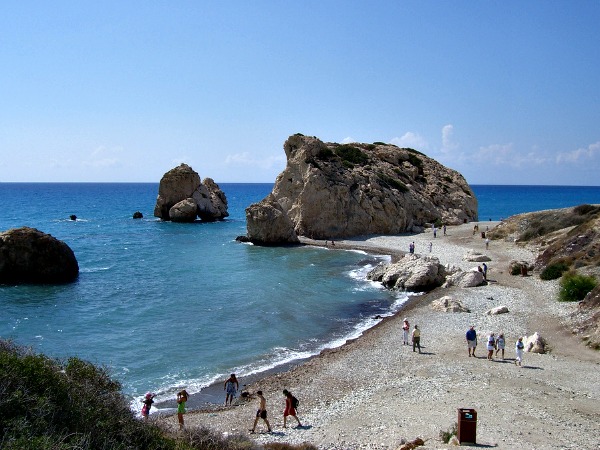 Aphrodites Rots bij Paphos op Cyprus