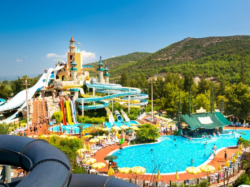 Een gedeelte van het waterwalhalla Aqua Fantasy
