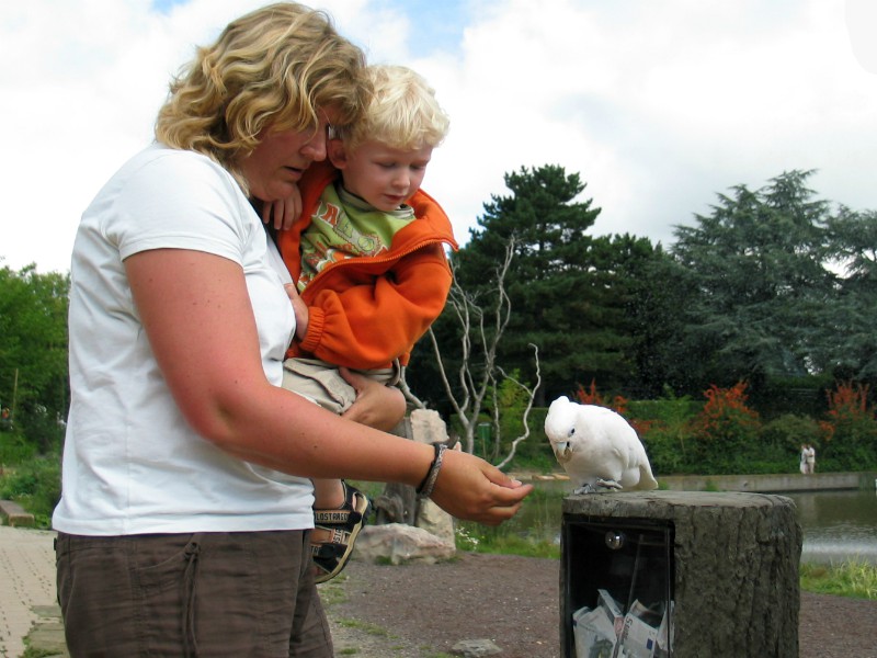 Met Zeb bij vogelpark Avifauna