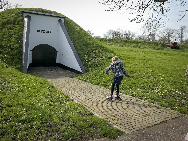 Wandelen langs de bastions, of skeeleren natuurlijk