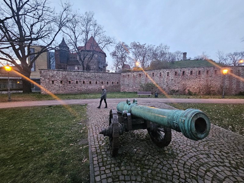 Het kanon bij het Bastion in Maagdenburg