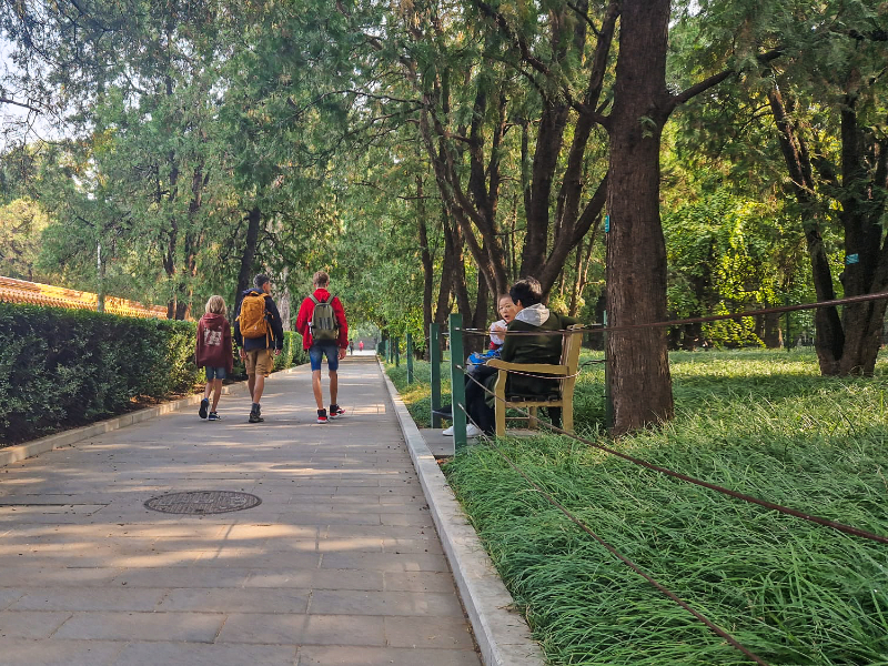 Een van de vele parken in Beijing, China