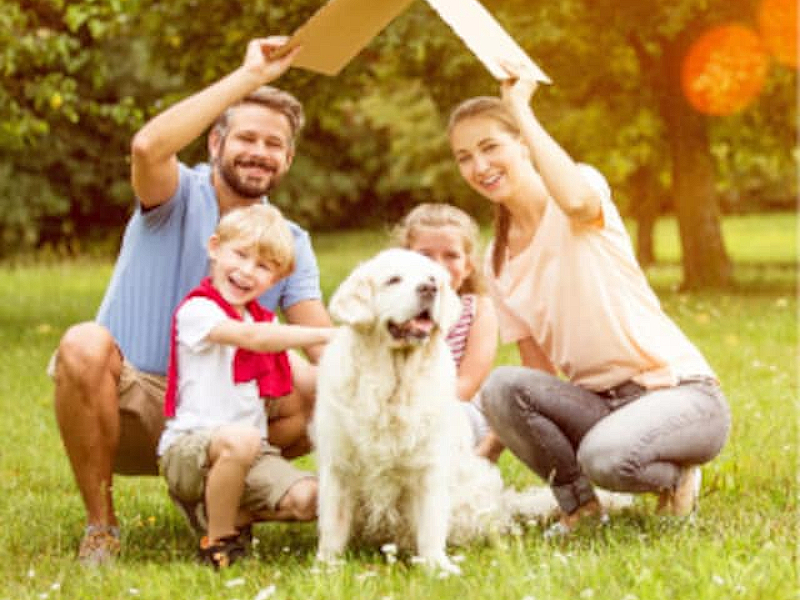 Een gezin met hun hond op vakantie via Belvilla