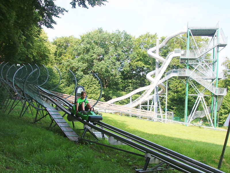 Rodelen in Bergen auf Rügen