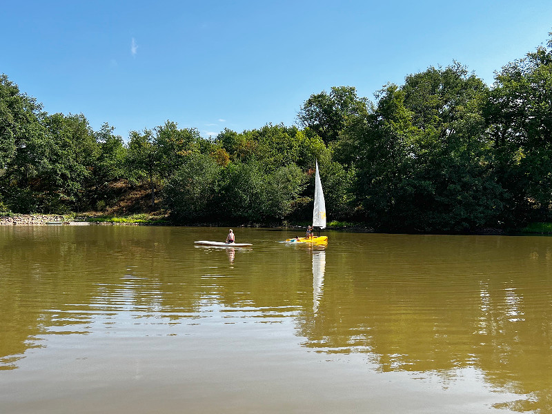 Waterfun op één van de meren in de Auvergne