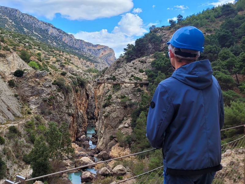 Genieten van het uitzicht in de Caminito del Rey