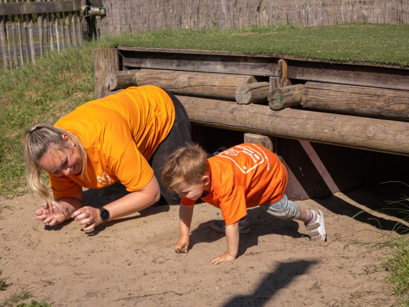 Survivallen met de kinderen bij Camping-Si-Es-An