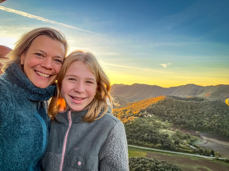 Even een selfie boven in de lucht