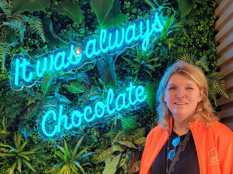 Sabine bij Chocolate Nation