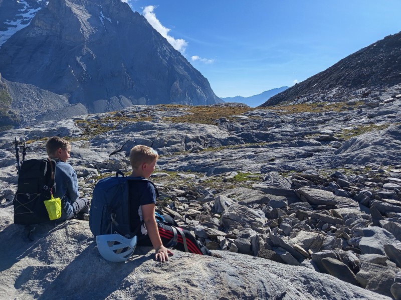 Uitzicht bij de berghut Col de la Vanoise