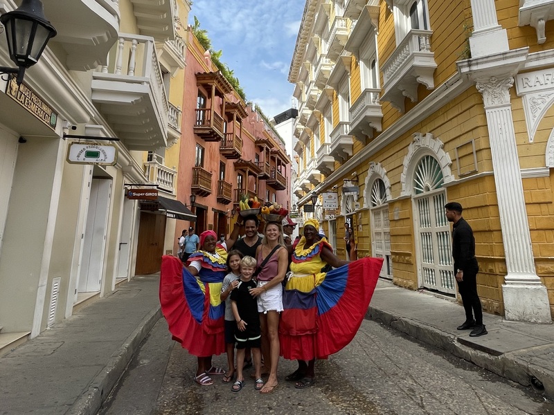 Straatbeeld in Cartagena