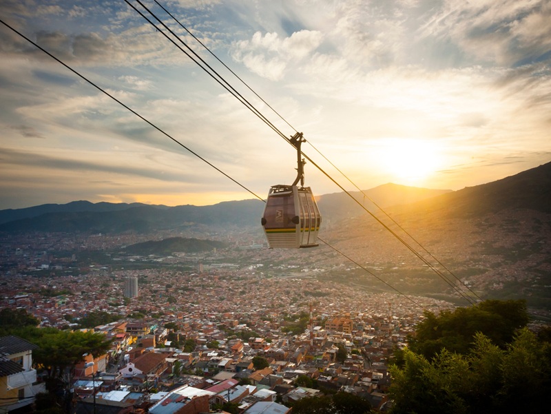Kabelbaan in Medellin
