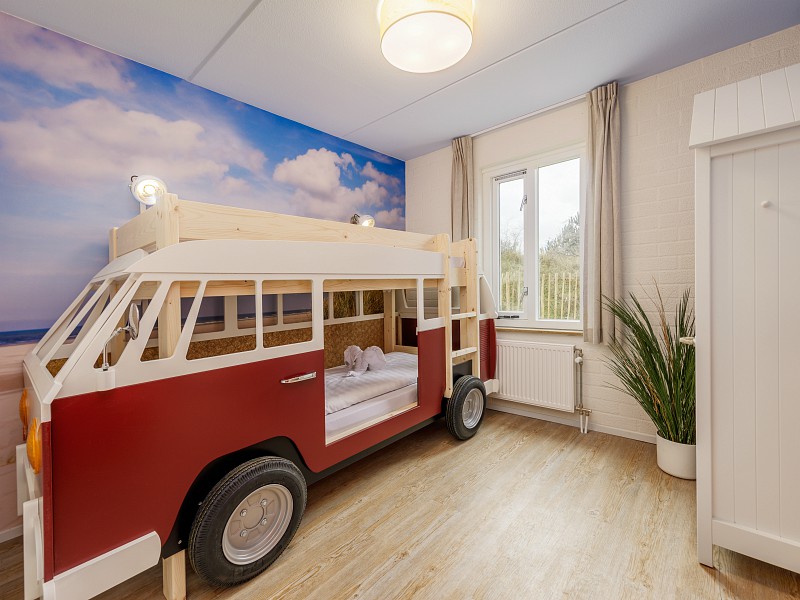 Gaaf kinderbed in de Beach Chilla van Center Parcs Zandvoort