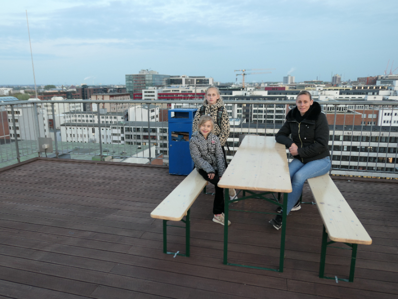 Op het dakterras heb je een prachtig uitzicht