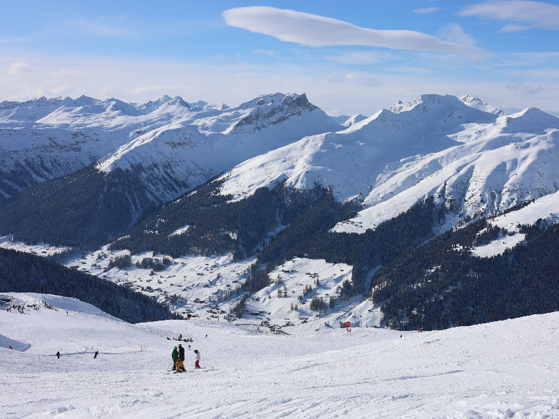 Het skigebied Davos Klosters Mountains