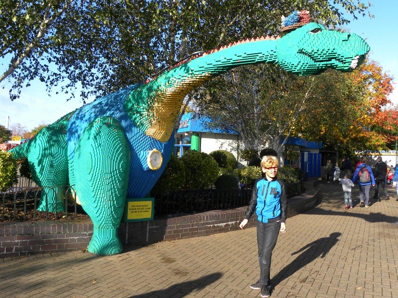 Dinosaurus bij The Beginning in Legoland Windsor