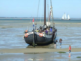 Drooggevallen op het wad