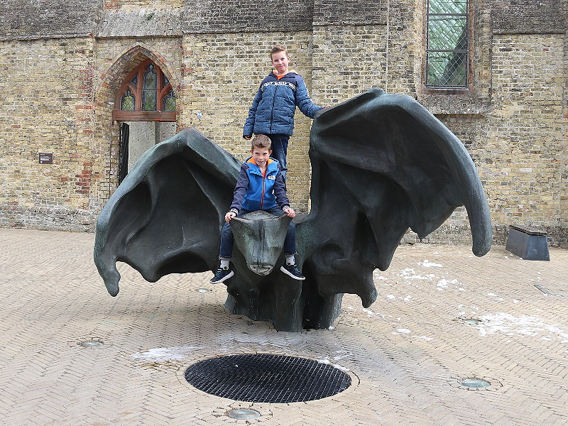 Helaas geen water uit zijn mond, maar zeepsop op de grond...
