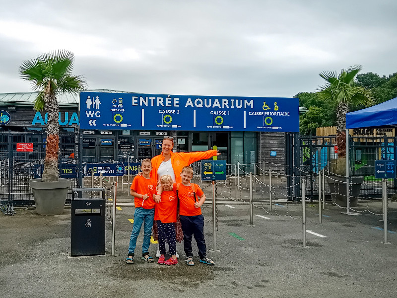 Bij de entree van Aquarium Vendée