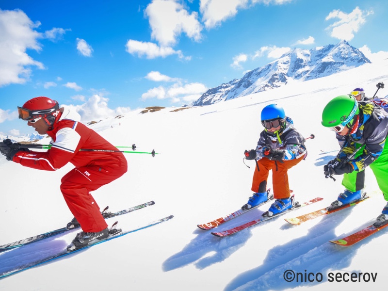 Skiles bij de bekende skischool ESF in La Plagne