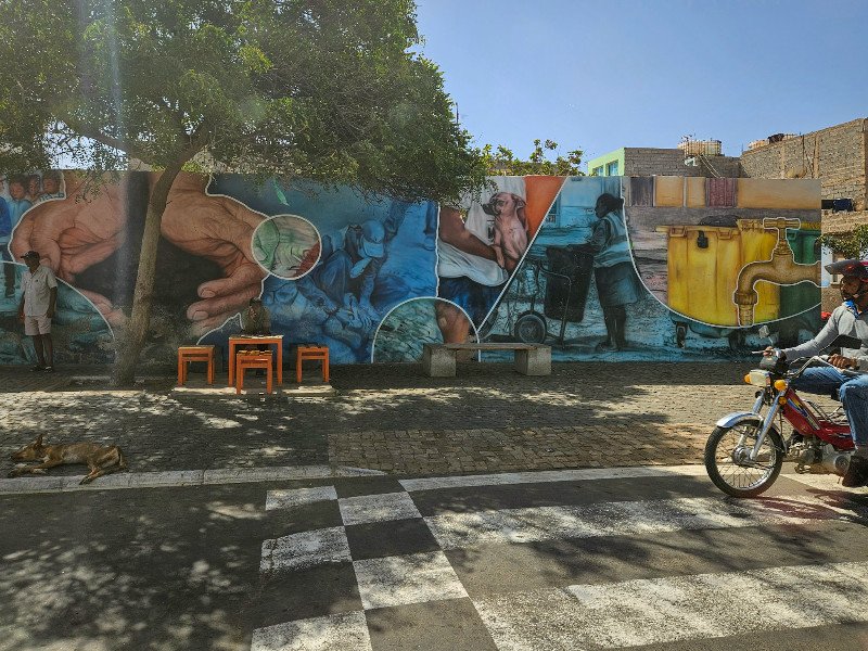 Muurschildering in Espargos