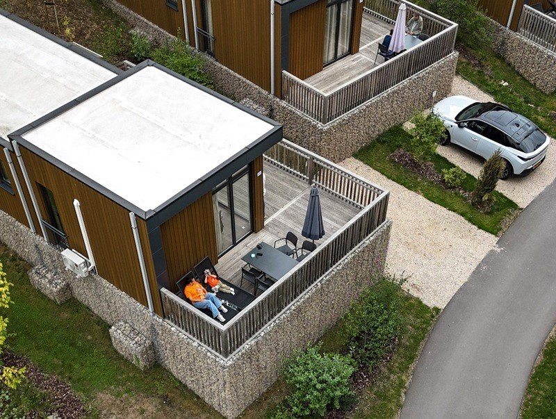 Het huisje vanuit de lucht