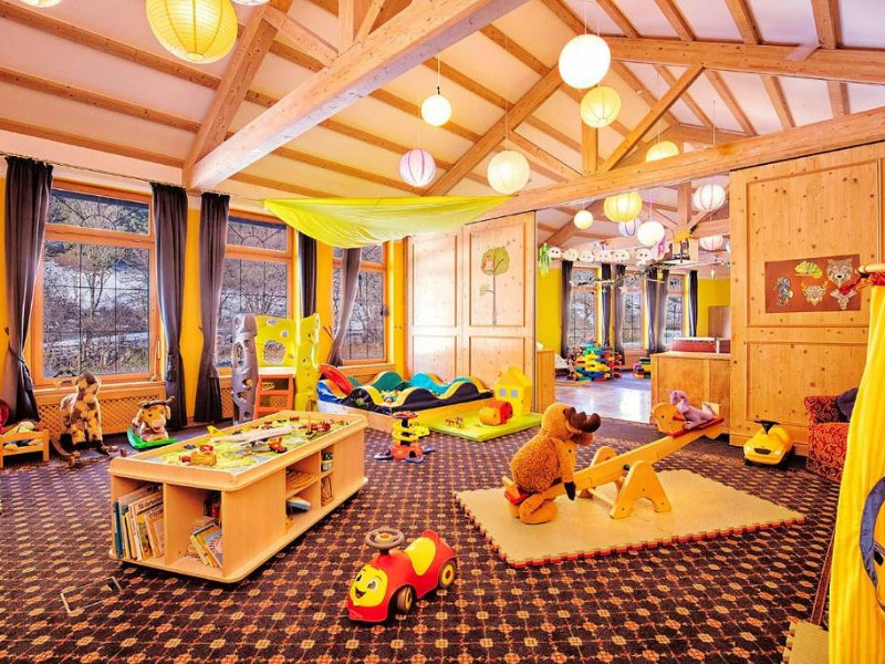 De speelkamer voor de kleintjes bij Familotel Bavaria Pfronten