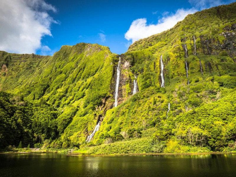 Watervallen op Flores, Azoren