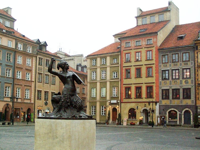 Het oude plein in Warschau, Polen