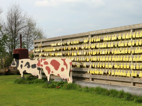 Een deel van het Openlucht Gastenboek