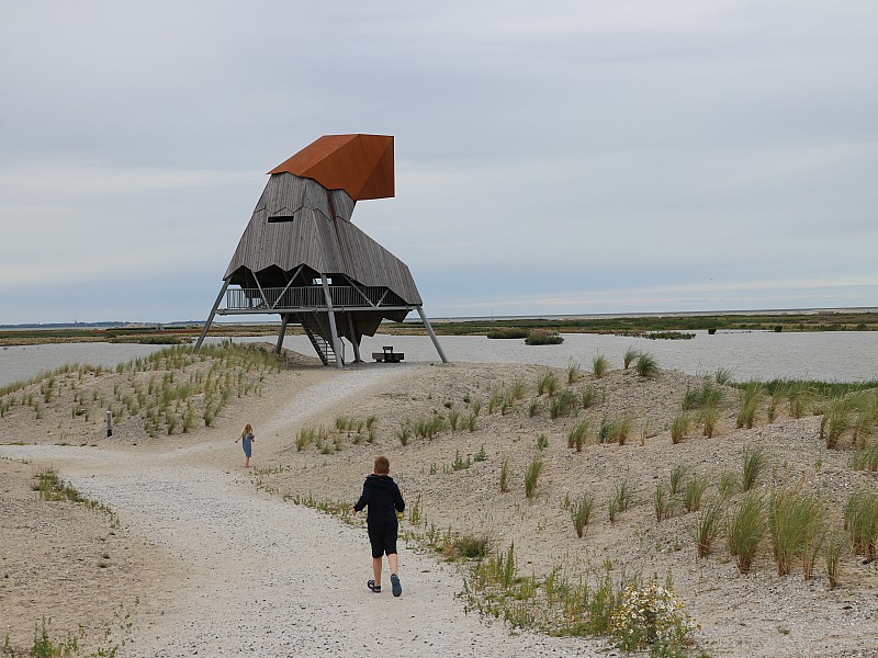 De uitkijktoren van de Marker Wadden