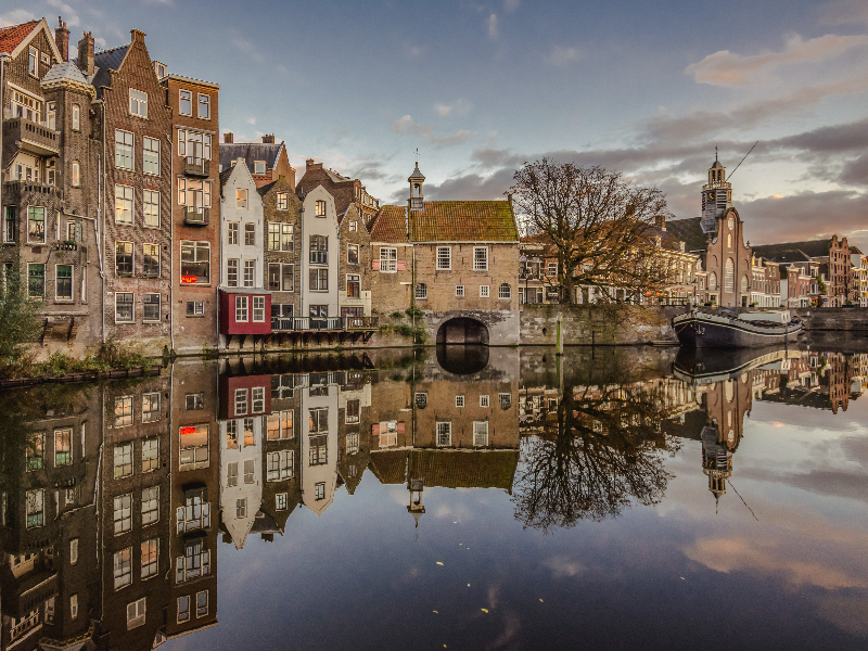 De romantische wijk Delfshaven in Rotterdam West