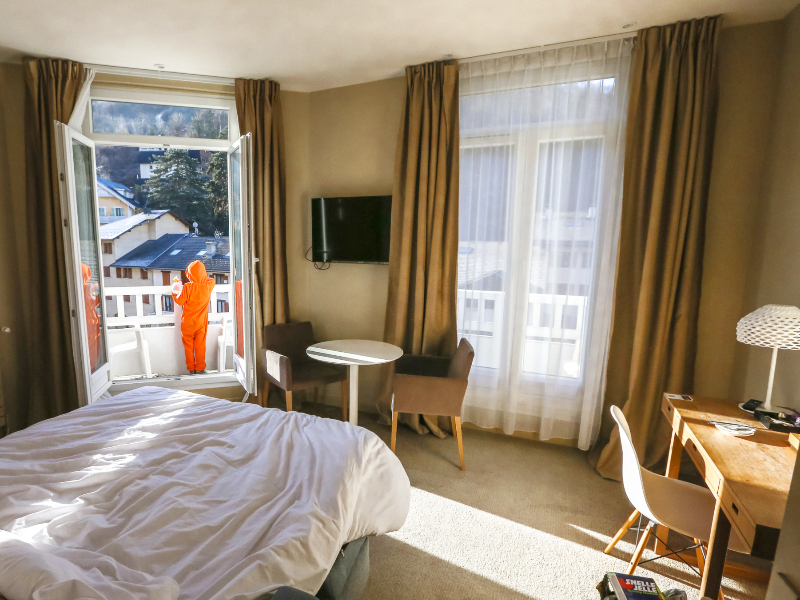De kamer van de kinderen in het Grand Hotel des Thermes, Franse Alpen
