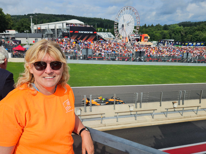Sabine bij de Grand Prix van Spa-Francorchamps
