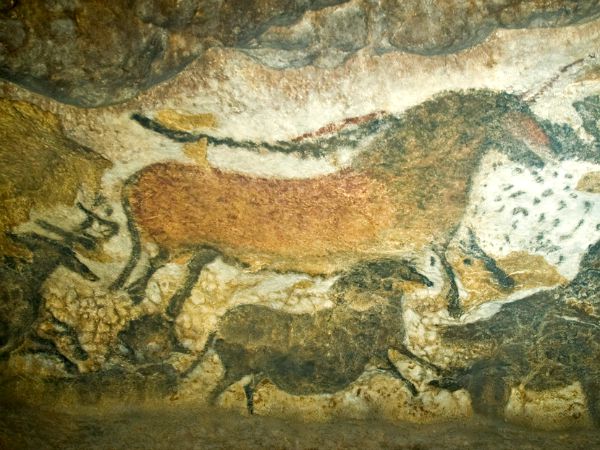 Pre-historische grottekening in Lascaux