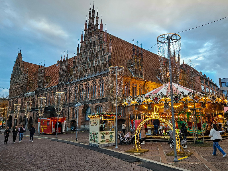 Draaimolen op de kerstmarkt van Hannover