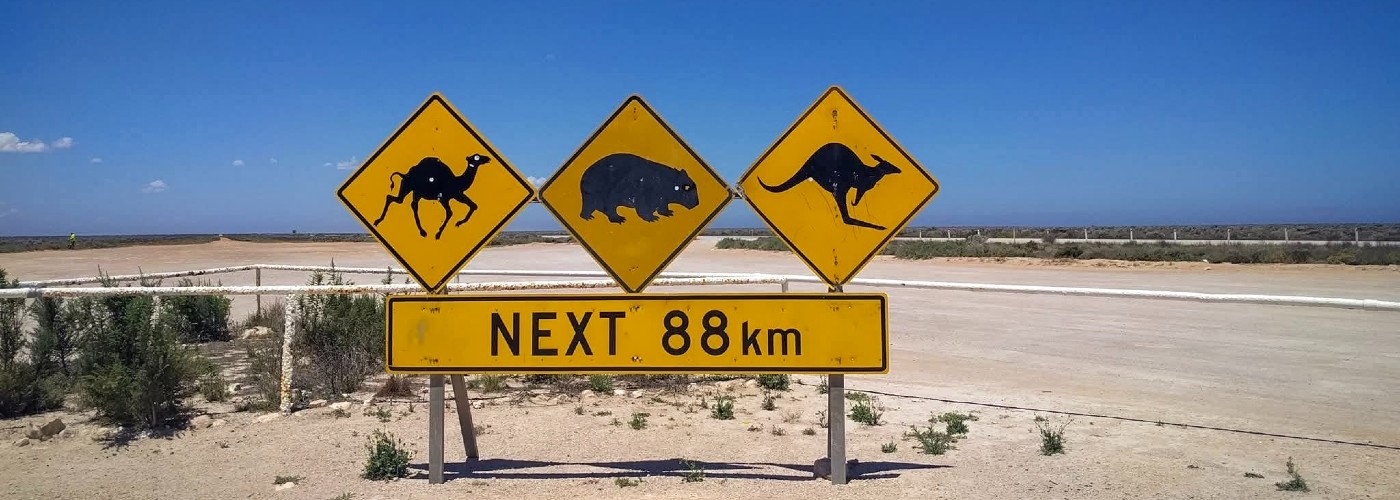borden langs de weg Australie