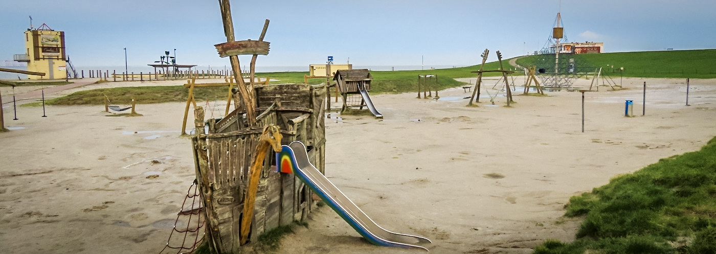 Speeltuin bij de waddenzee op Butjadingen
