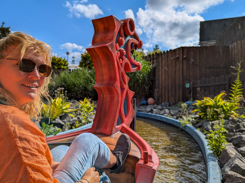 In de drakenboot bij Heide Park