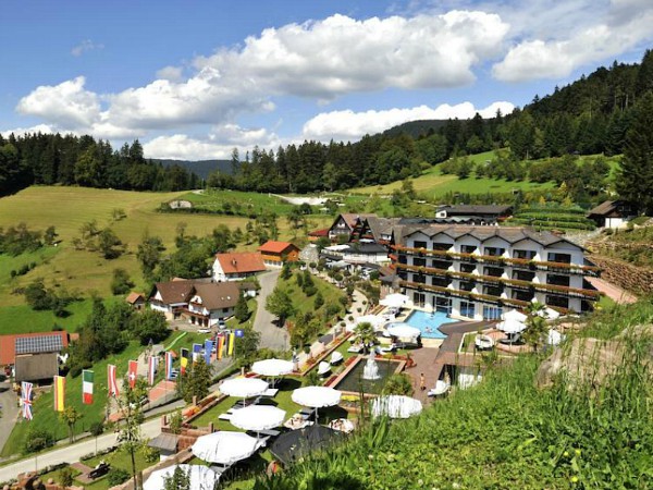 luchtfoto van hotel dollenberg, zwarte woud