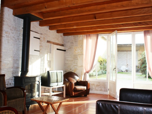 Het interieur van één van de gîtes