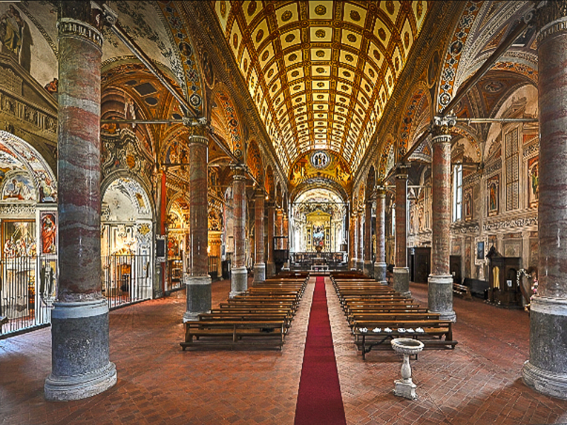 De kerk Santa Maria Valvendre bij Lovere.