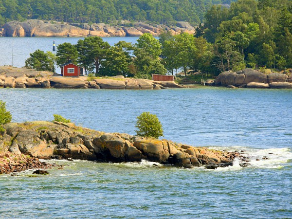 Mooie eilanden voor de kust van Finland