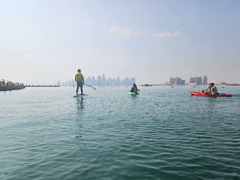 Kajakken bij The Pearl