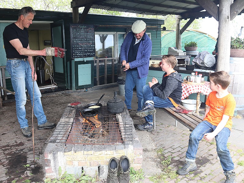 ....boven een echt vuurtje!