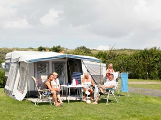 Caravan op de camping