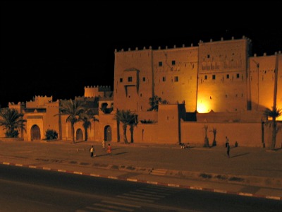 De mooi verlichte Kasbah Taourirt De mooi verlichte Kasbah Taourirt