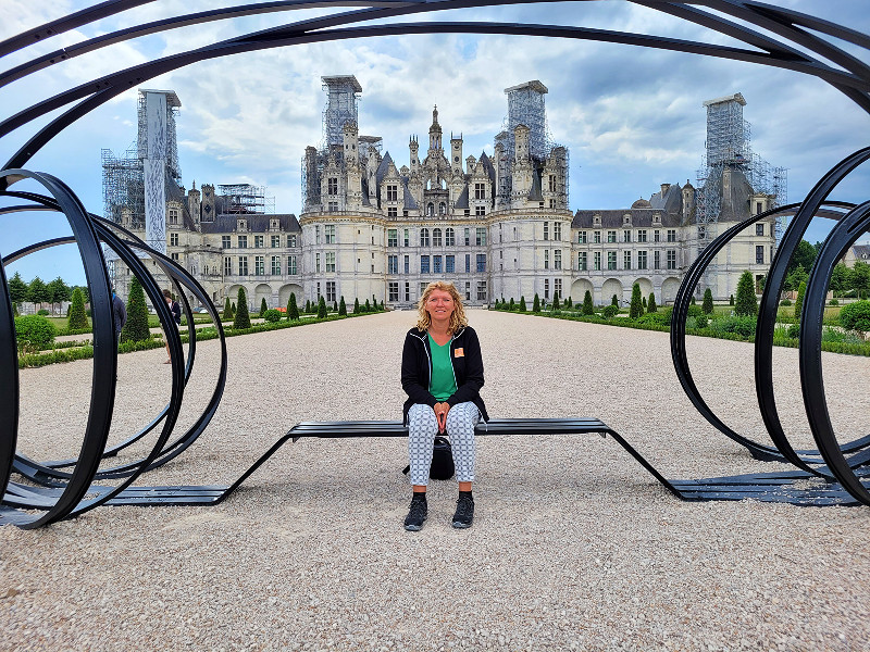 Sabine bij Château de Chambord